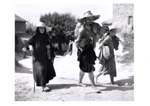 These three elderly Italians braved the guns of both sides to escape from their house in the Gothic Line area - August 31st, 1944